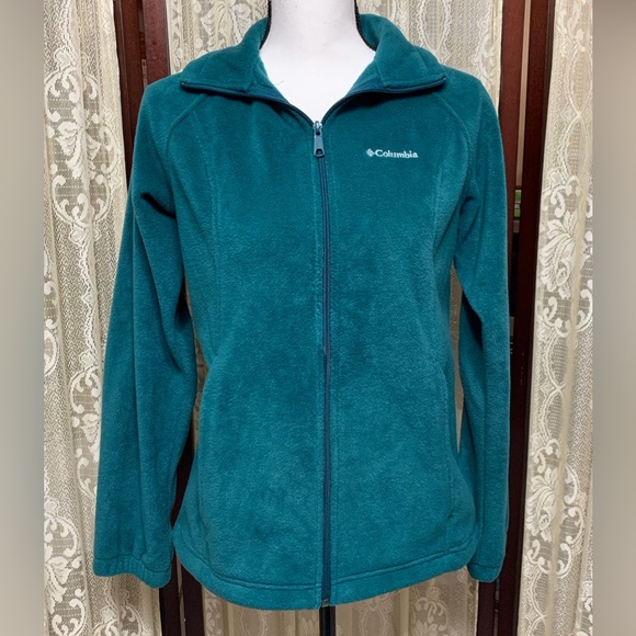 Columbia Jackets & Blazers - COLUMBIA FULL ZIP GREEN FLEECE - SZ SMALL